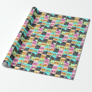 kattencadeau Leuk Kawaii kat patroon Cadeaupapier