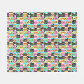 kattencadeau | Leuk Kawaii kat patroon Fleece Deken (Voorkant (Horizontaal))