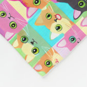 kattencadeau | Leuk Kawaii kat patroon Fleece Deken (Hoek)