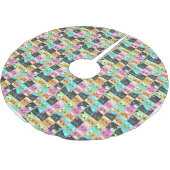 kattencadeau | Leuk Kawaii kat patroon Kerstboom Rok (Gekanteld)