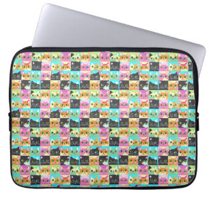kattencadeau Leuk Kawaii kat patroon Laptop Sleeve