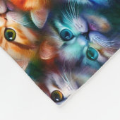 kattencadeau | Leuke kat gezichten Fleece Deken (Hoek)