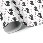 kattencadeau | Leuke kat patroon naadloze achtergr Cadeaupapier (Rol Hoek)