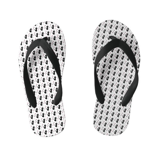 kattencadeau | Leuke kat patroon naadloze achtergr Kinder Teenslippers (Voetbed)