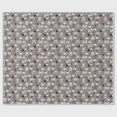 kattencadeau | Schattig kattenpatroon kinderachtig Cadeaupapier (Vlak)