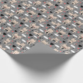 kattencadeau | Schattig kattenpatroon kinderachtig Cadeaupapier (Hoek)