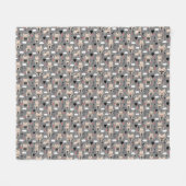 kattencadeau | Schattig kattenpatroon kinderachtig Fleece Deken (Voorkant (Horizontaal))