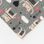 kattencadeau | Schattig kattenpatroon kinderachtig Fleece Deken (Hoek)