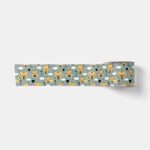 kattencadeau Schattig kattenpatroon kinderachtig Satijnen Lint