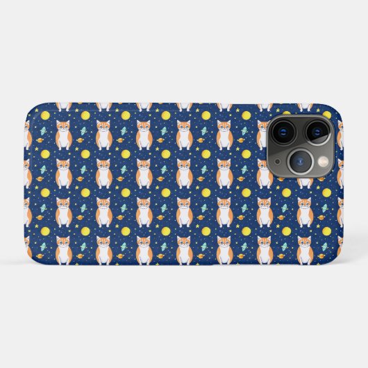 kattencadeau | Space Cat Patroon Grafisch Case-Mate iPhone Case (Achterkant (horizontaal))