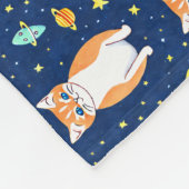 kattencadeau | Space Cat Patroon Grafisch Fleece Deken (Hoek)
