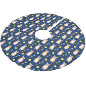 kattencadeau | Space Cat Patroon Grafisch Kerstboom Rok (Gekanteld)