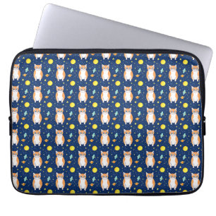 kattencadeau   Space Cat Patroon Grafisch Laptop Sleeve