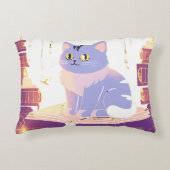 Kattencafé in de bibliotheek accent kussen (Voorkant)