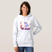 Kattencafé in de bibliotheek hoodie (Voorkant volledig)
