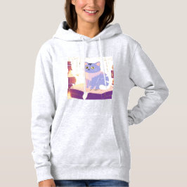 Kattencafé in de bibliotheek hoodie