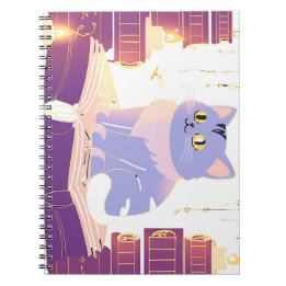 Kattencafé in de bibliotheek notitieboek