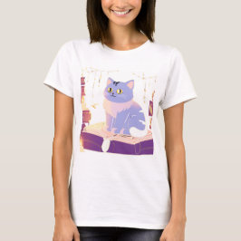 Kattencafé in de bibliotheek t-shirt