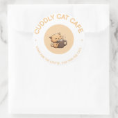 Kattencafé Ronde Sticker (Tas)