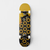 kattencartoon gezicht persoonlijk skateboard (Voorkant)