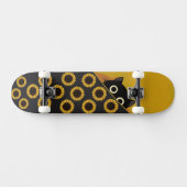 kattencartoon gezicht persoonlijk skateboard (Horizontaal)