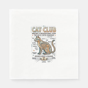 Kattenclub Kat Anatomie Wetenschappelijk Diagram V Servet