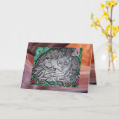 kattencondoleance kaart (Gele Bloem)