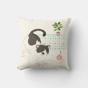 Kattendag - Rood geweer Kussen