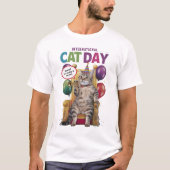 KATTENDAG RUIMTELIJK T-SHIRT (Voorkant)