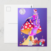 Kattendame in Moonlight Briefkaart (Voorkant / Achterkant)