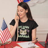 Kattendame steunt enthousiast Kamala T-shirt