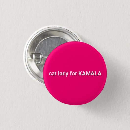 Kattendame voor Kamala minimalistisch grappig roze Ronde Button 3,2 Cm (Voorkant /achterkant)