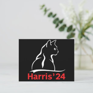 Kattendames voor Kamala Cat 2024 President Kamala Briefkaart