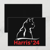 Kattendames voor Kamala Cat 2024 President Kamala Briefkaart (Voorkant / Achterkant)