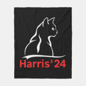 Kattendames voor Kamala Cat 2024 President Kamala Fleece Deken (Voorkant)