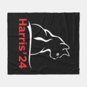 Kattendames voor Kamala Cat 2024 President Kamala Fleece Deken (Voorkant (Horizontaal))
