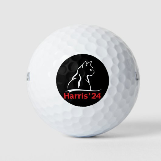 Kattendames voor Kamala Cat 2024 President Kamala Golfballen (Voorkant)