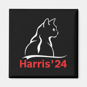 Kattendames voor Kamala Cat 2024 President Kamala Magneet