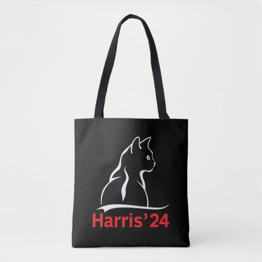 Kattendames voor Kamala Cat 2024 President Kamala Tote Bag (Voorkant)