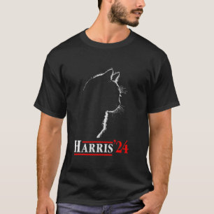 Kattendames voor Kamala Funny Cat 2024 President K T-shirt