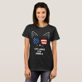 Kattendames voor Kamala Funny Cat 2024 T-shirt (Voorkant volledig)