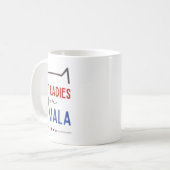 Kattendames voor Kamala Funny Cat Lover Koffiemok (Voorkant links)
