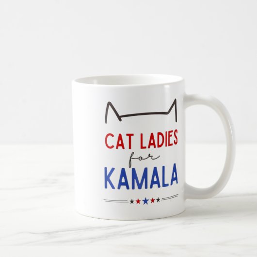 Kattendames voor Kamala Funny Cat Lover Koffiemok (Rechts)