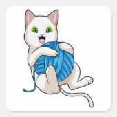 Kattendeeg Vierkante Sticker (Voorkant)