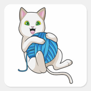 Kattendeeg Vierkante Sticker