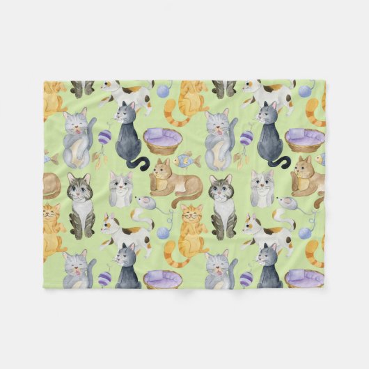 Kattendekens Fleece Deken (Voorkant (Horizontaal))