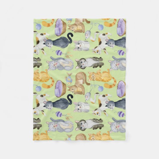 Kattendekens Fleece Deken (Voorkant)