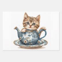 Kattendetail cadeaupapier