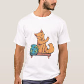 Kattendieren die met het planten spelen t-shirt (Voorkant)