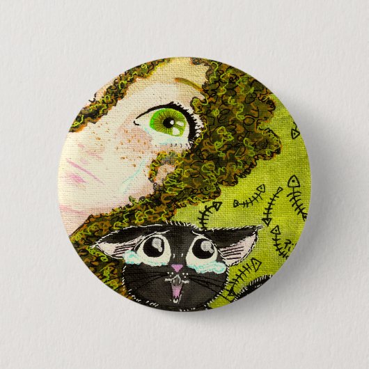 Kattendochter 2 ronde button 5,7 cm (Voorkant)